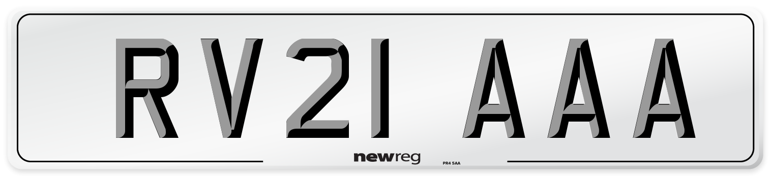 RV21 AAA Number Plate from New Reg